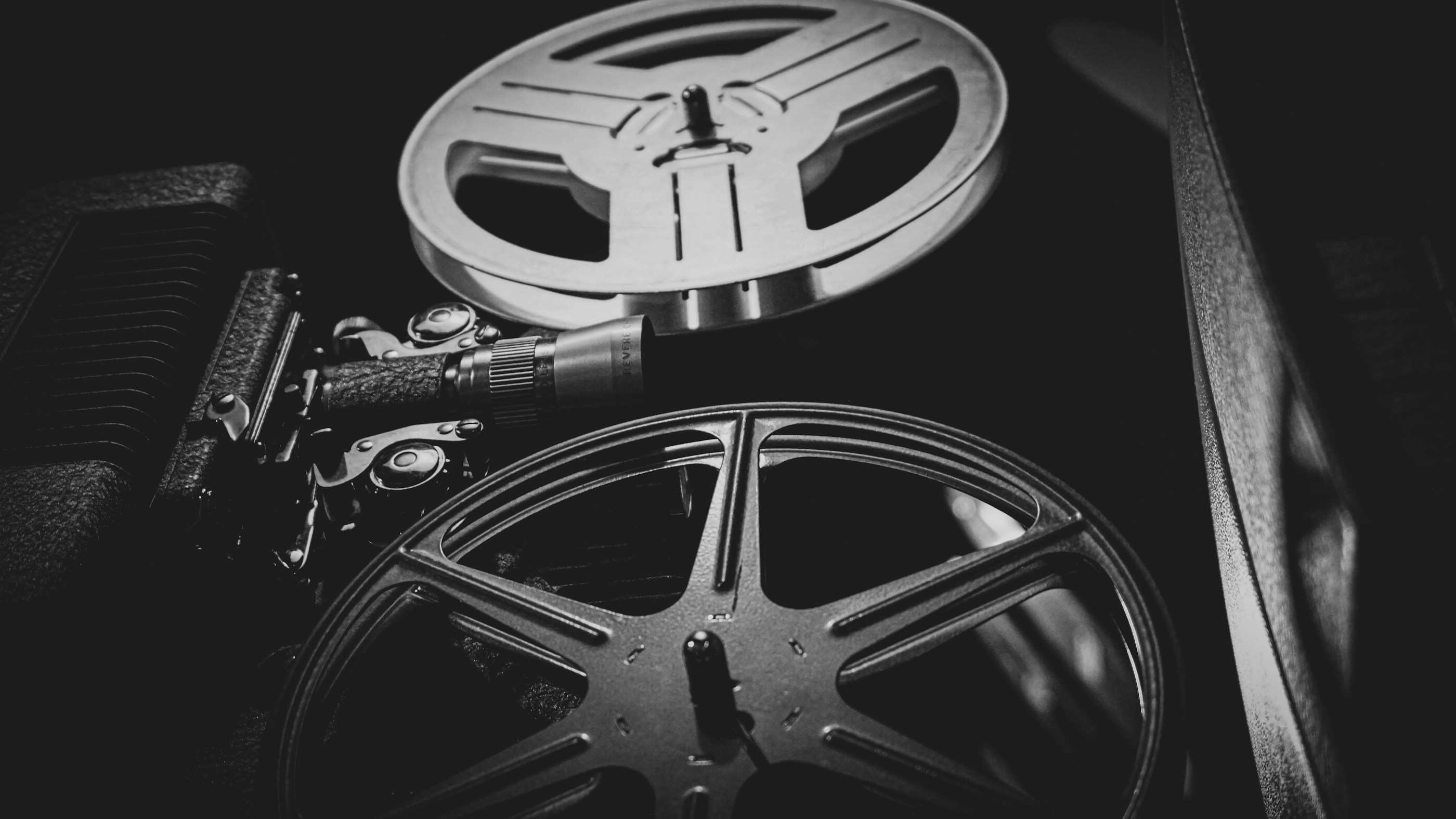 Film reels on a projector